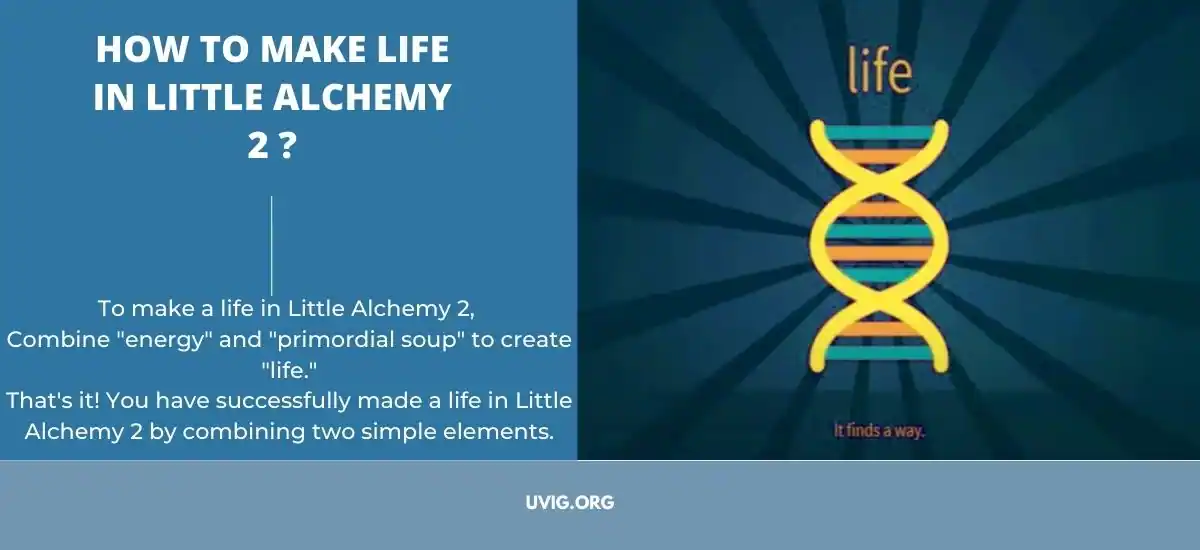 How To Make Life In Little Alchemy 2? - Uvig